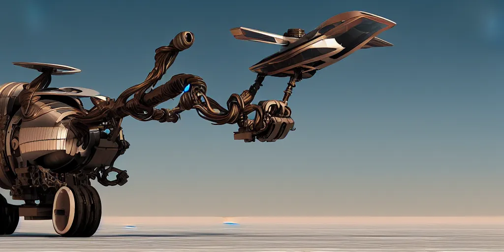 Prompt: sci - fi hoverbike made out of junk hovering on an expansive salt flat, digital art, trending on artstation, 4 k, high detail, focus on hoverbike