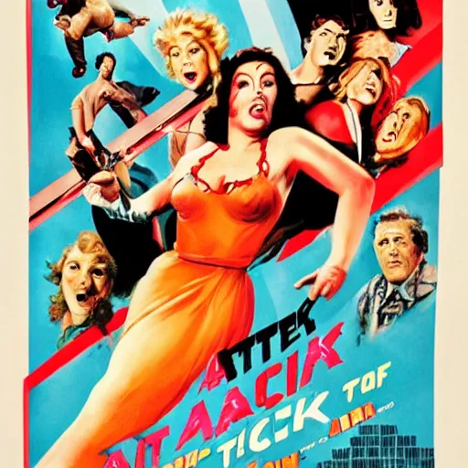 Image similar to attack of the 5 0 ft woman movie poster print