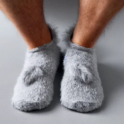 Image similar to My boss is wearing fluffy moro socks