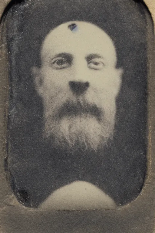 Prompt: a tintype photograph of Cyclopes