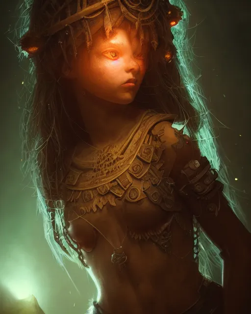 Image similar to Beautiful art portrait of a earth elemental girl in a dungeon, atmospheric lighting, intricate detail, cgsociety, hyperrealistic, octane render, RPG portrait, ambient light, dynamic lighting