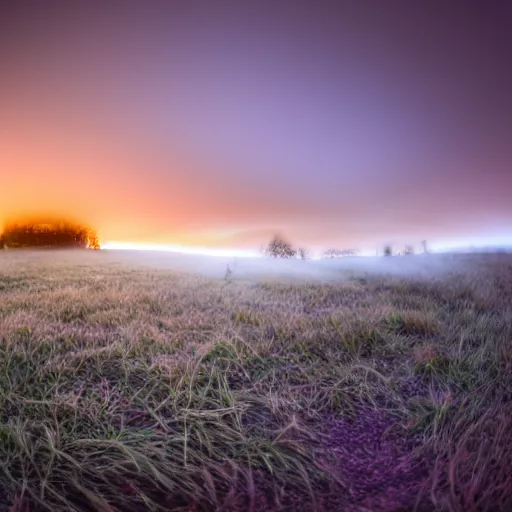 a landscape through a macro lens, f1.4, sunrise, | Stable Diffusion ...