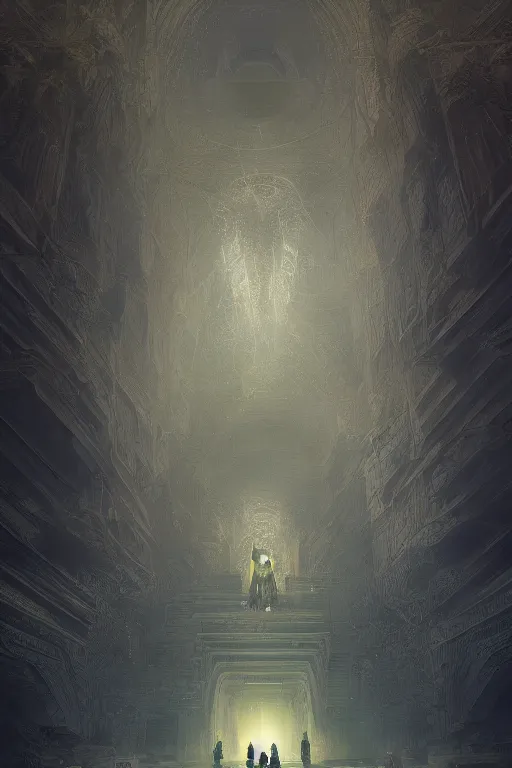 Image similar to inside of a pyramid of gizah, intricate, elegant, volumetric lighting, digital painting, highly detailed, artstation, sharp focus, illustration, concept art, ruan jia, steve mccurry