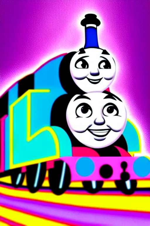 Image similar to Thomas the Train by Lisa Frank