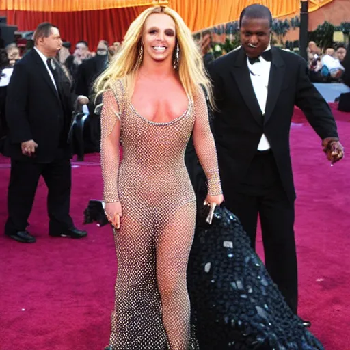 Prompt: britney spears slapping beyonce at the academy awards