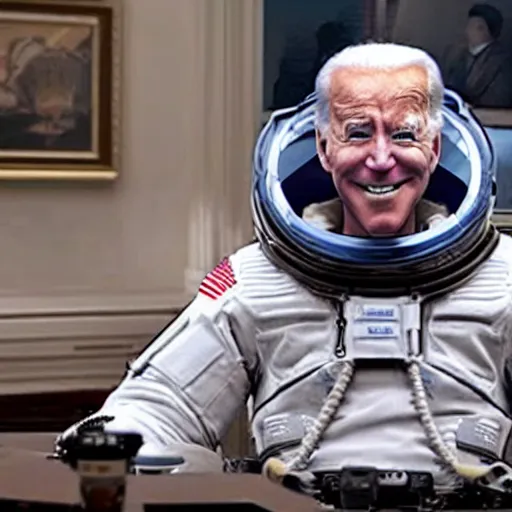 Image similar to cinema still of joe biden in interstellar ( 2 0 1 4 )