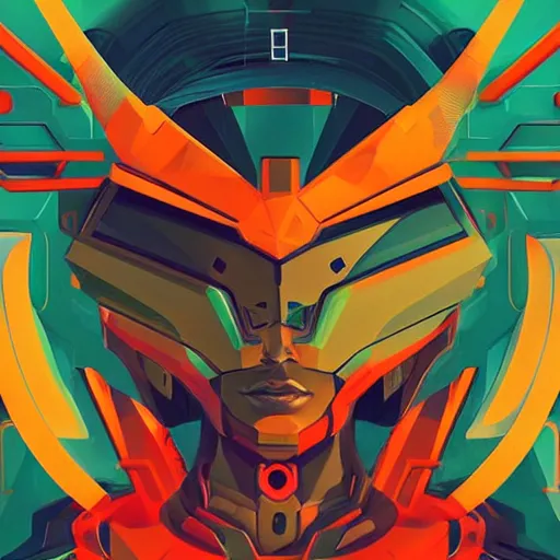 Prompt: Album Art for Char Zulu, \'Digital Halo\', 3d shapes, Vector art, by Sachin Teng, Trending on artstation