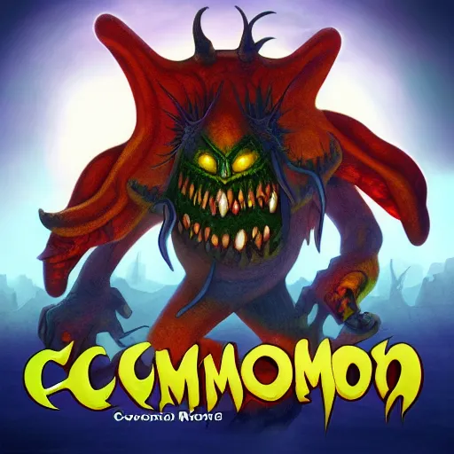 Prompt: Cacodemon cover art