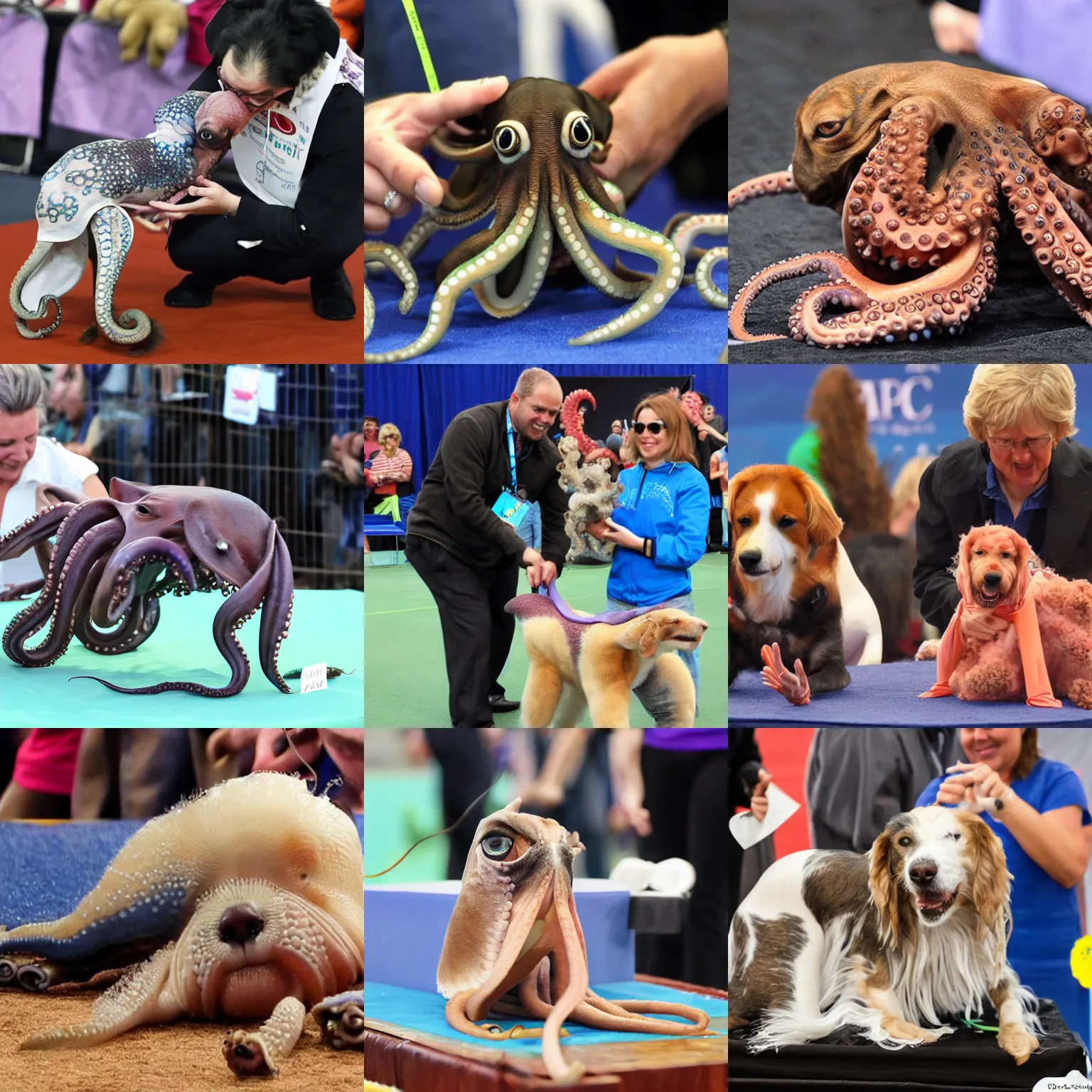 Image similar to octopus wins first place in a dog show