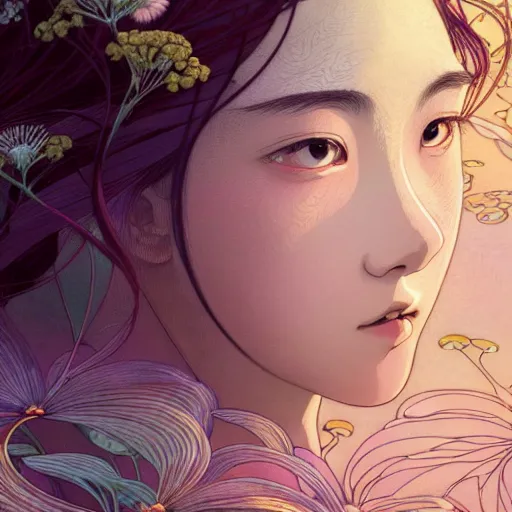 Image similar to a beautiful exquisite delicate hyperdetailed character design 4 k wallpaper illustration of a princess, victo ngai style, finely detailed perfect face delicate features directed gaze, style of studio ghibli, makoto shinkai, raphael lacoste, louis comfort tiffany, denoise, deblurring, artgerm, james jean, ross tran, alphonse maria mucha, chinese style