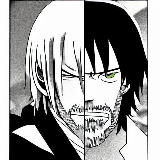 Prompt: John Wick in the One Piece universe