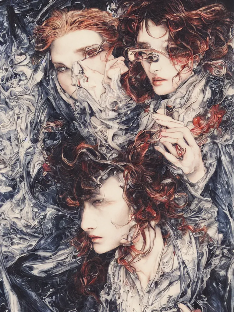 Image similar to portrait painting by ayami kojima