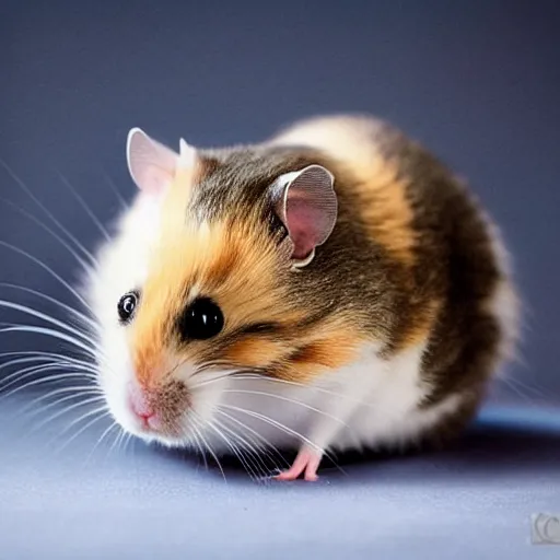 Prompt: a hamster - cat - hybrid, animal photography