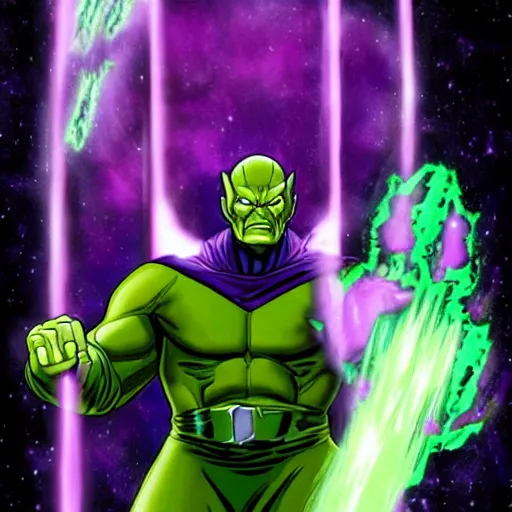 Image similar to Piccolo as Thanos