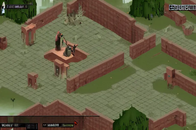 Image similar to jesus in project zomboid, in - game screenshot, isometric, video game