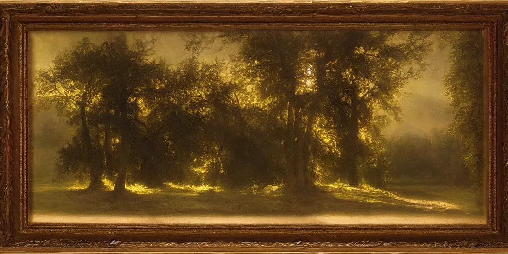 Image similar to artwork by eugene von guerard, maria fortuny atmospheric lighting