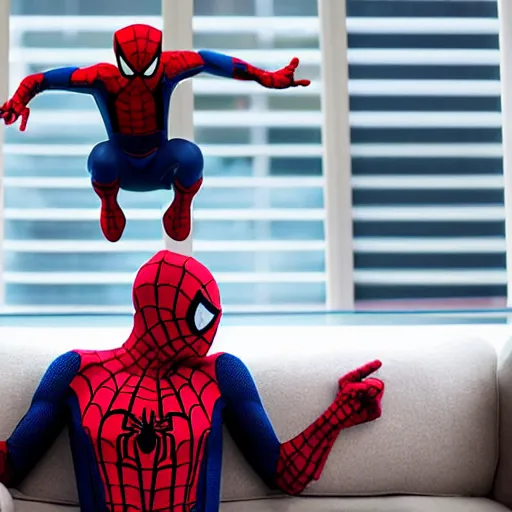 Spider-Man sitting on the couch | Stable Diffusion | OpenArt