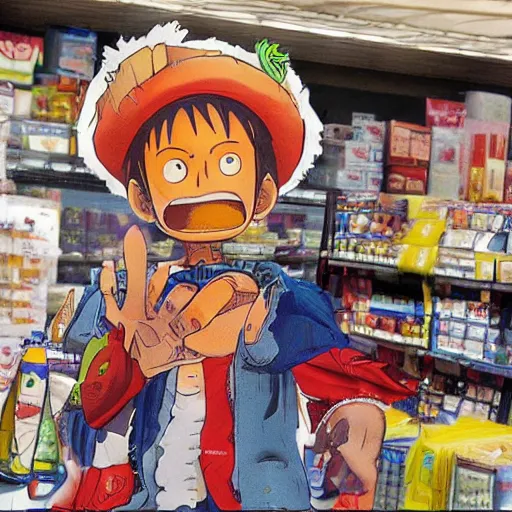 Image similar to luffy in Walmart