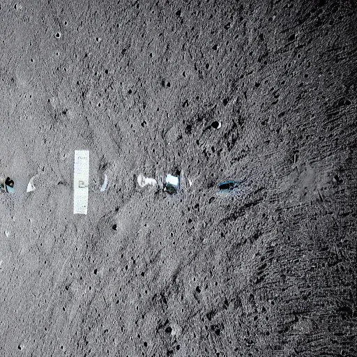 Prompt: a photography of a football field on the moon, extreme long shot