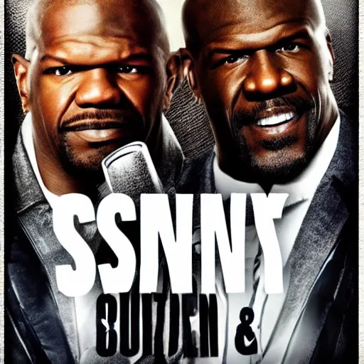 Prompt: poster for a sans and terry crews buddy cop movie, movie poster