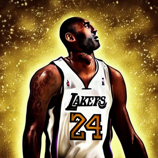 Image similar to kobe bryant kissing a giant turtle in heaven, hyper realistic, side view, digital art, amazing detail, artstatiom, cgsociety, epic art