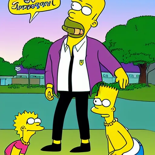 Prompt: will smith as a simpsons character,