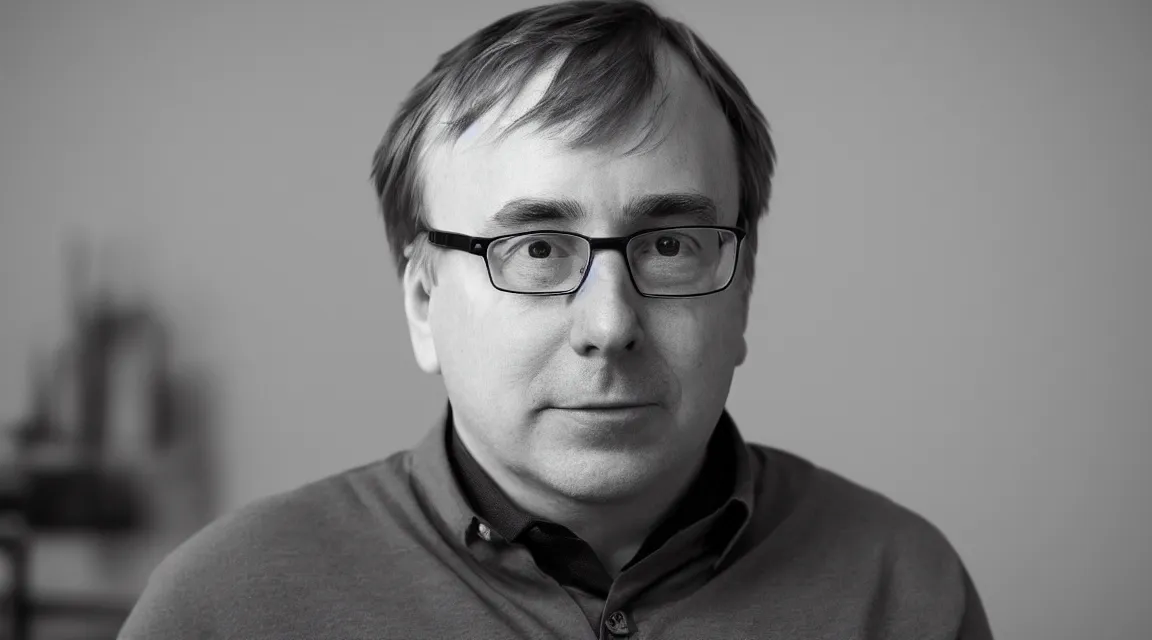 Image similar to portrait of Linus Torvalds, photo product