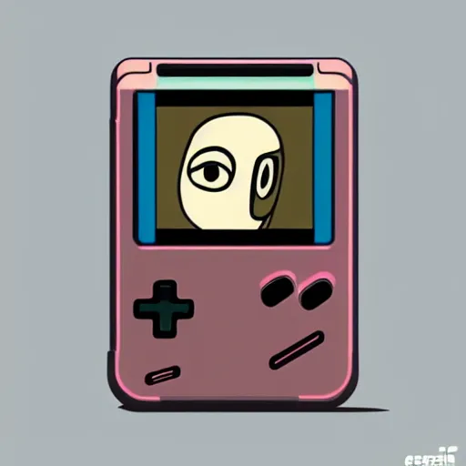 Image similar to face icon stylized minimalist game boy advance, loftis, cory behance hd by jesper ejsing, by rhads, makoto shinkai and lois van baarle, ilya kuvshinov, rossdraws global illumination