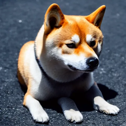 Image similar to A hat wearing shiba inu dog trading crypto like a professional on a desktop