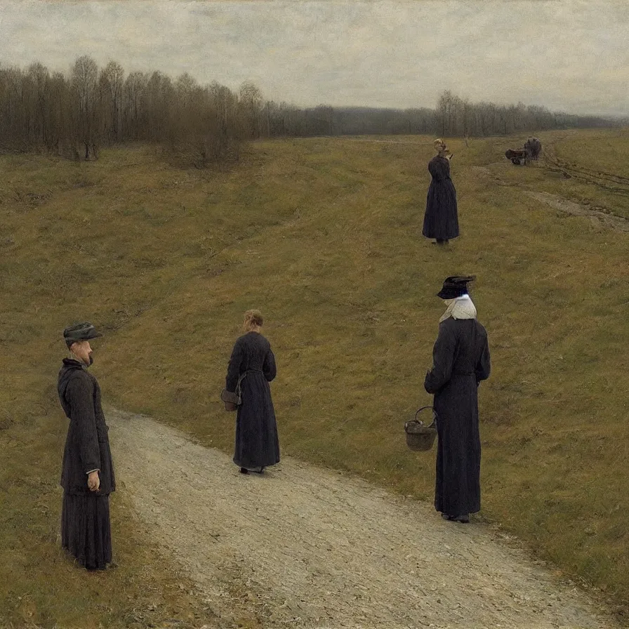 Image similar to artwork about a road to freedom, by laurits andersen ring. atmospheric ambiance. depth of field and tridimensional perspective. lighthearted mood.