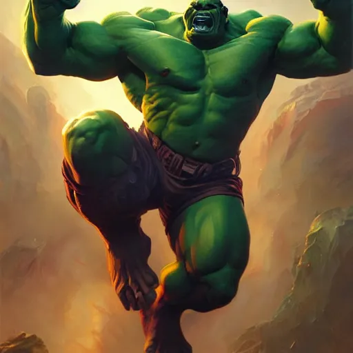 Image similar to doom eternal, hulk, painted by stanley lau, painted by greg rutkowski, painted by stanley, artgerm, masterpiece, digital art, trending on arts