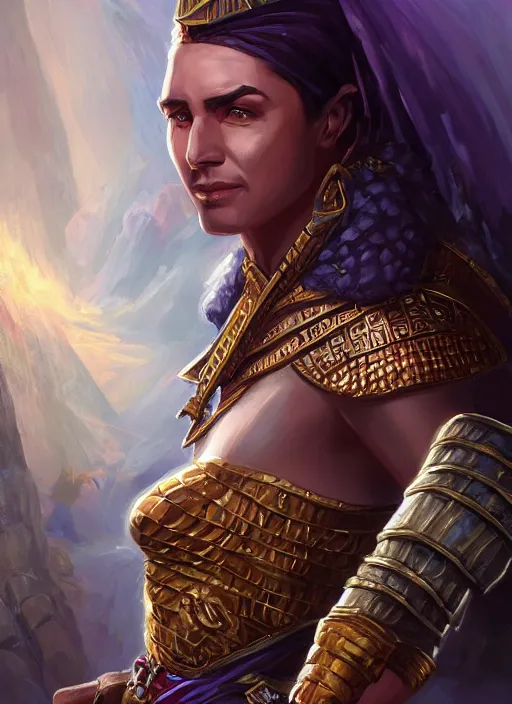 Image similar to set egyptian, ultra detailed fantasy, dndbeyond, bright, colourful, realistic, dnd character portrait, full body, pathfinder, pinterest, art by ralph horsley, dnd, rpg, lotr game design fanart by concept art, behance hd, artstation, deviantart, hdr render in unreal engine 5