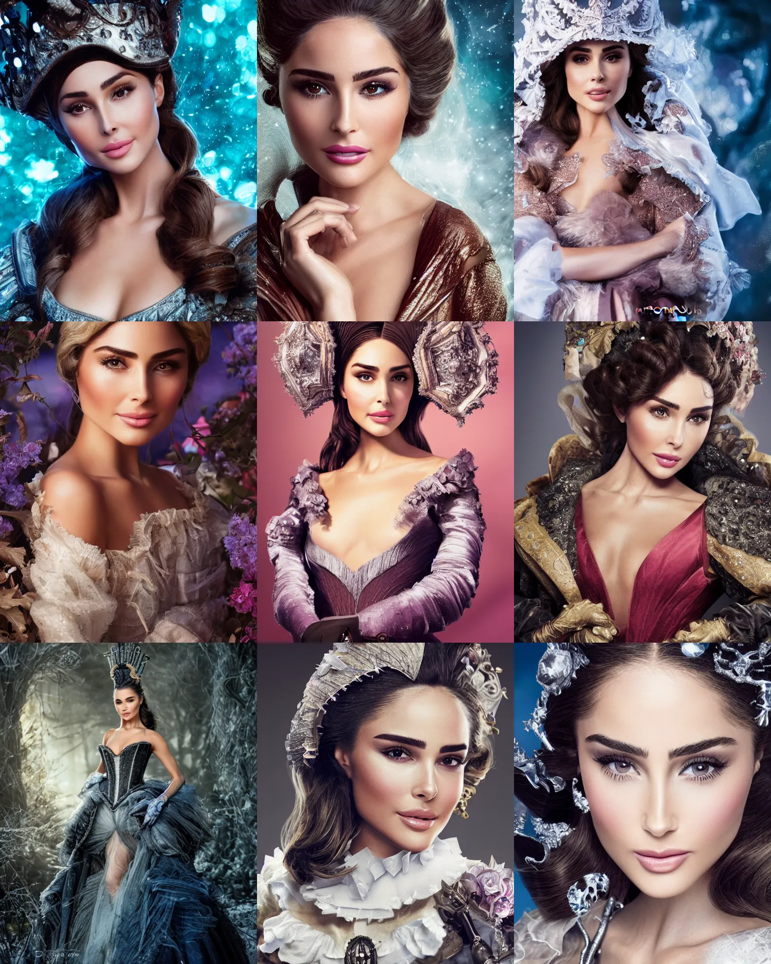 Prompt: Olivia Culpo as milady de winter, styling by Tom Eerebout & Sandra Amador, clear makeup, clean hair, dry skin, clear skin, airbrushed, bright eye makeup, warrior body, photo by mario testino, 8k octane render, cinematic, hyper detailed, micro details, insanely detailed, trending on artstation, concept art
