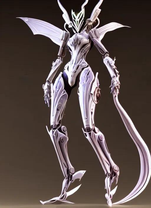 Image similar to extremely detailed goddess shot, front shot, low shot, of a beautiful saryn warframe, that's a giant beautiful stunning anthropomorphic robot female dragon with metal cat ears, posing elegantly, detailed sharp robot dragon paws for feet, thick smooth warframe legs, streamlined white armor, long elegant tail, two arms, two legs, long tail, detailed warframe fanart, destiny fanart, high quality digital art, giantess art, furry art, 3D realistic, warframe art, Destiny art, furaffinity, DeviantArt, artstation, 8k HD, octane render