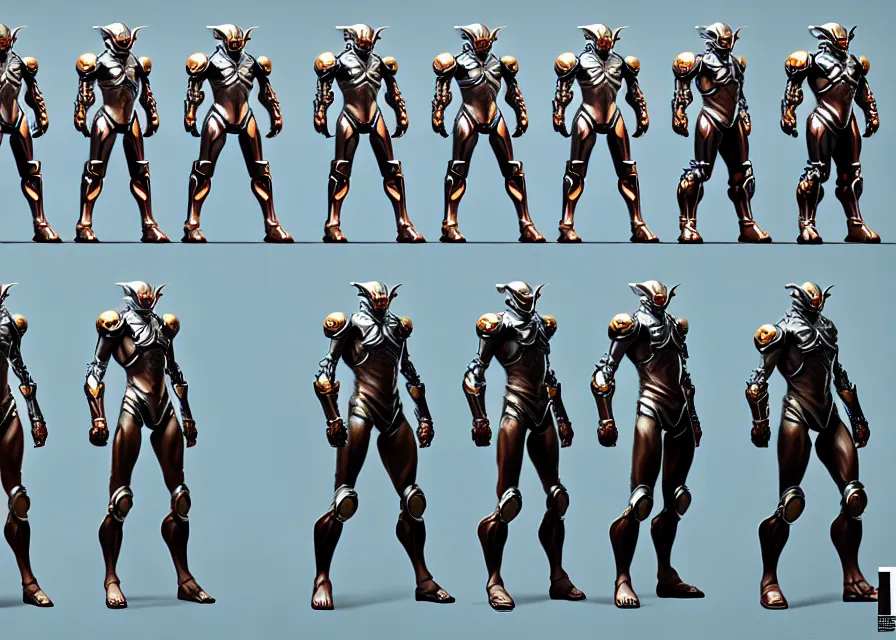 Prompt: character concept art sprite sheet of lion concept kamen rider, big belt, human structure, concept art, hero action pose, human anatomy, intricate detail, hyperrealistic art and illustration by irakli nadar and alexandre ferra, unreal 5 engine highlly render, global illumination