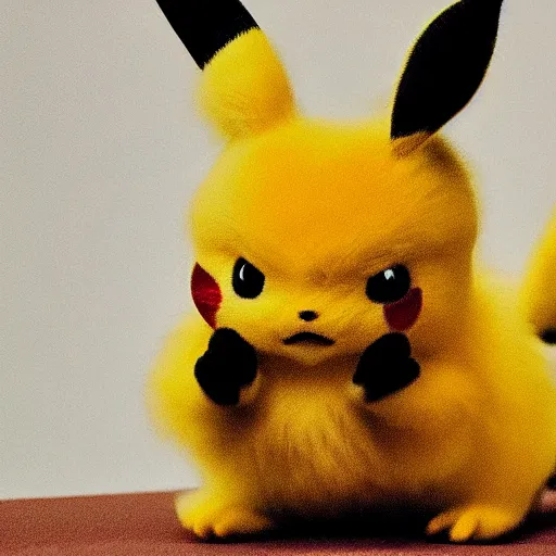 Prompt: a stunning photograph of a pikachu in real life, 8 k hd, incredibly detailed, hd fur, cute mouse pokemon, sent from my iphone