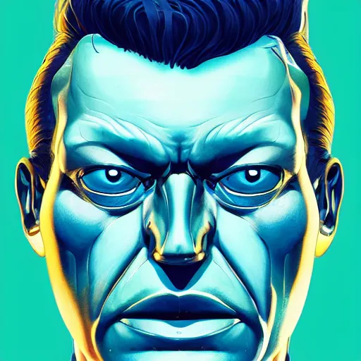 Image similar to face icon stylized minimalist t - 1 0 0 0, loftis, cory behance hd by jesper ejsing, by rhads, makoto shinkai and lois van baarle, ilya kuvshinov, rossdraws global illumination