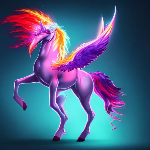 Prompt: digital illustration of a unicorn phoenix, deviantArt, artstation, artstation hq, hd, 4k resolution