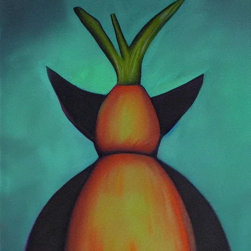 Prompt: Creepy painting of a carrot