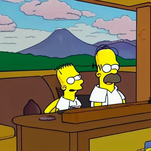 Image similar to Homer Simpson in Twin Peaks