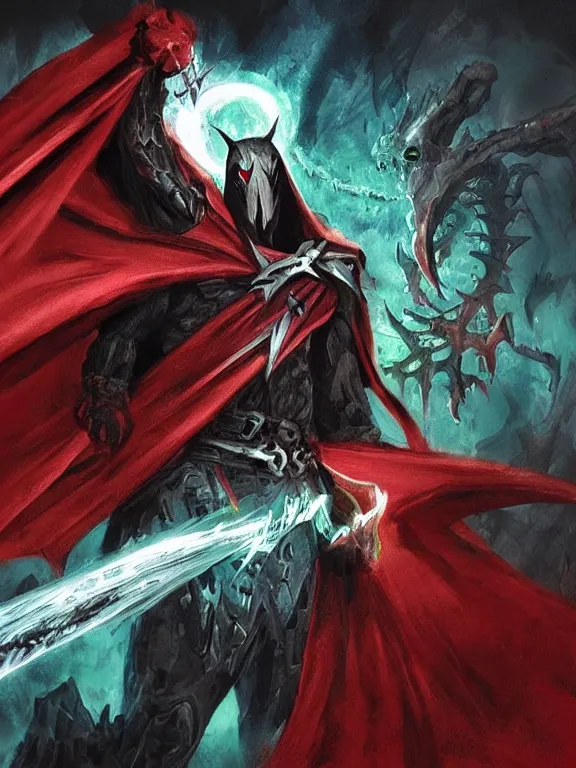 Prompt: “digital painting of spawn by magic the gathering art”