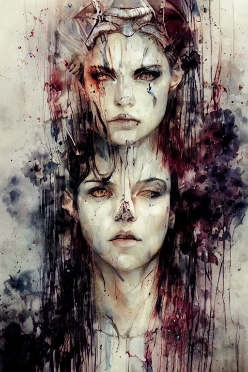 Image similar to valkyrie warrior woman portrait art by agnes cecile, beautiful, soft, smooth