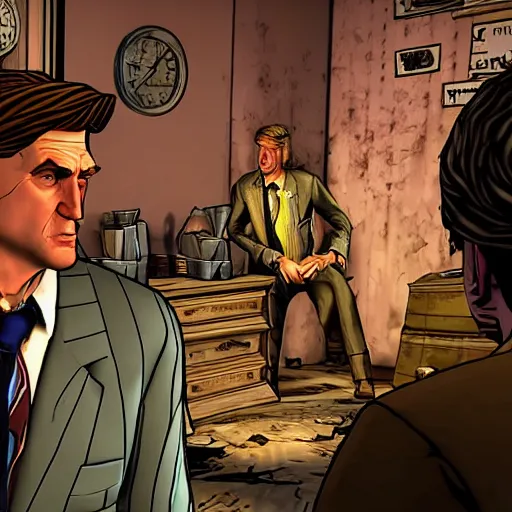 Prompt: Donald Trump in The Wolf Among Us, highly realistic, HDR, extremely detailed, surprisingly good, 4k, 8k
