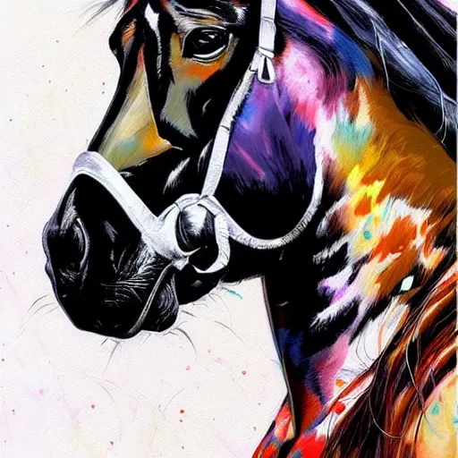 Image similar to beautiful horse by sandra chevrier, artstation, hd