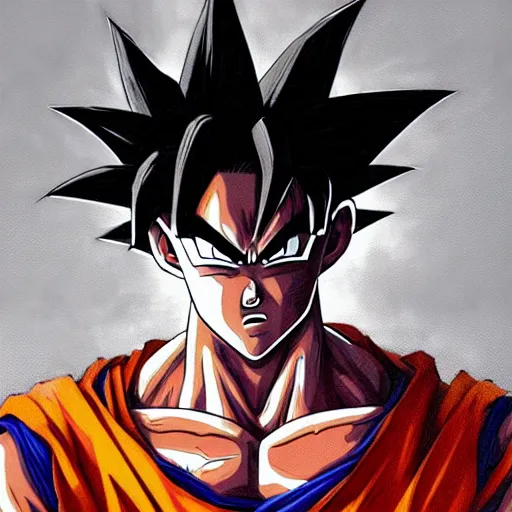 goku wearing street wear, closeup portrait art by | Stable Diffusion ...