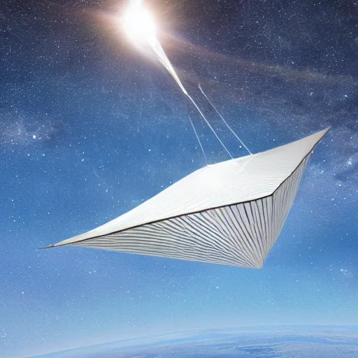 Image similar to giant solar sail floating in space