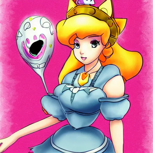 Image similar to princess peach as a catgirl