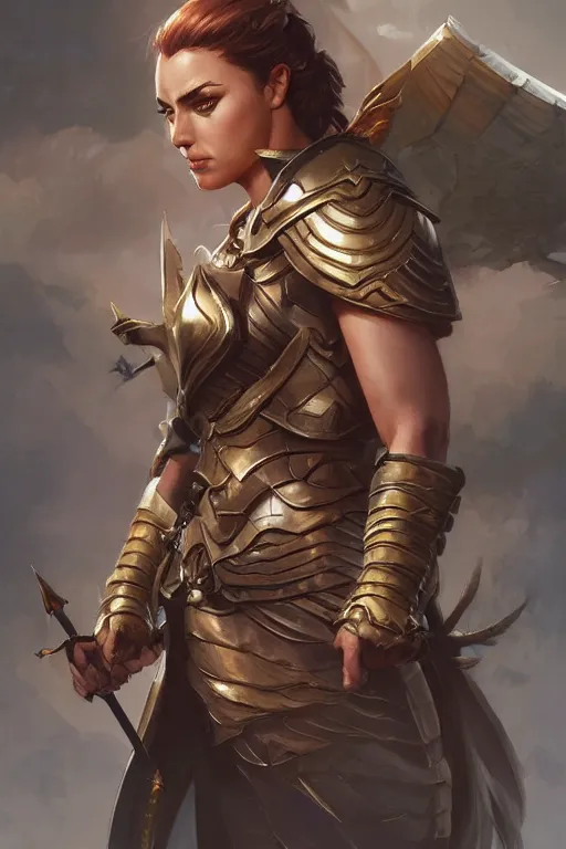 Image similar to amazon valkyrie athena, d & d, fantasy, portrait, highly detailed, headshot, digital painting, trending on artstation, concept art, sharp focus, illustration, art by artgerm and greg rutkowski and magali villeneuve