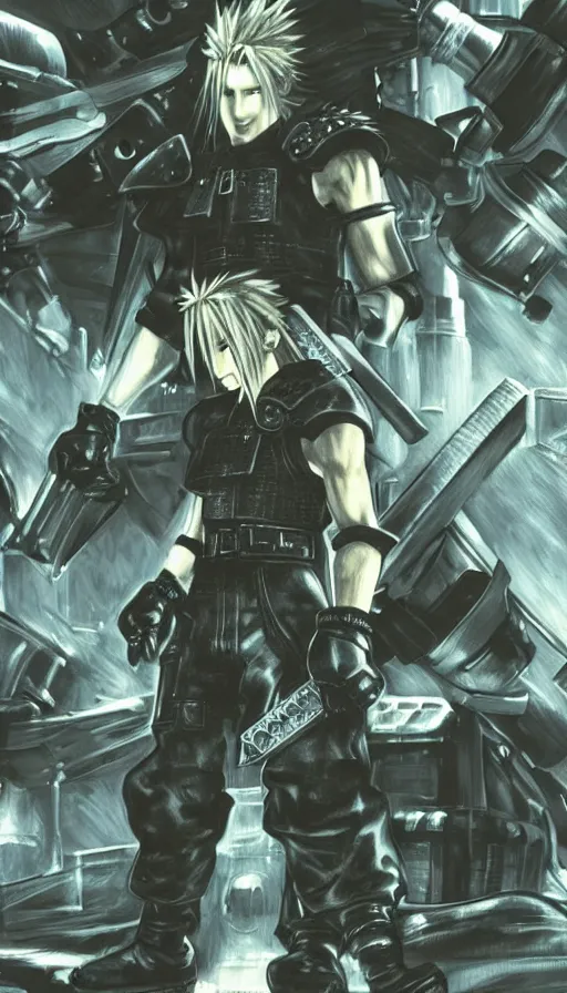 Image similar to techno artwork, from final fantasy vii