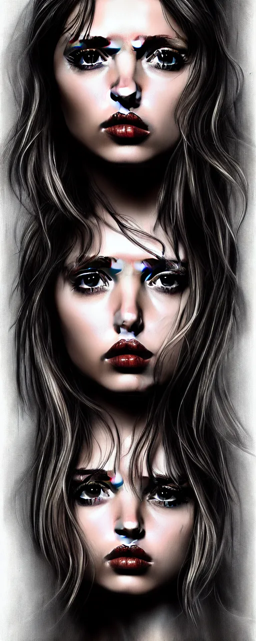 Prompt: ana de armas by hr giger full color trending on art station